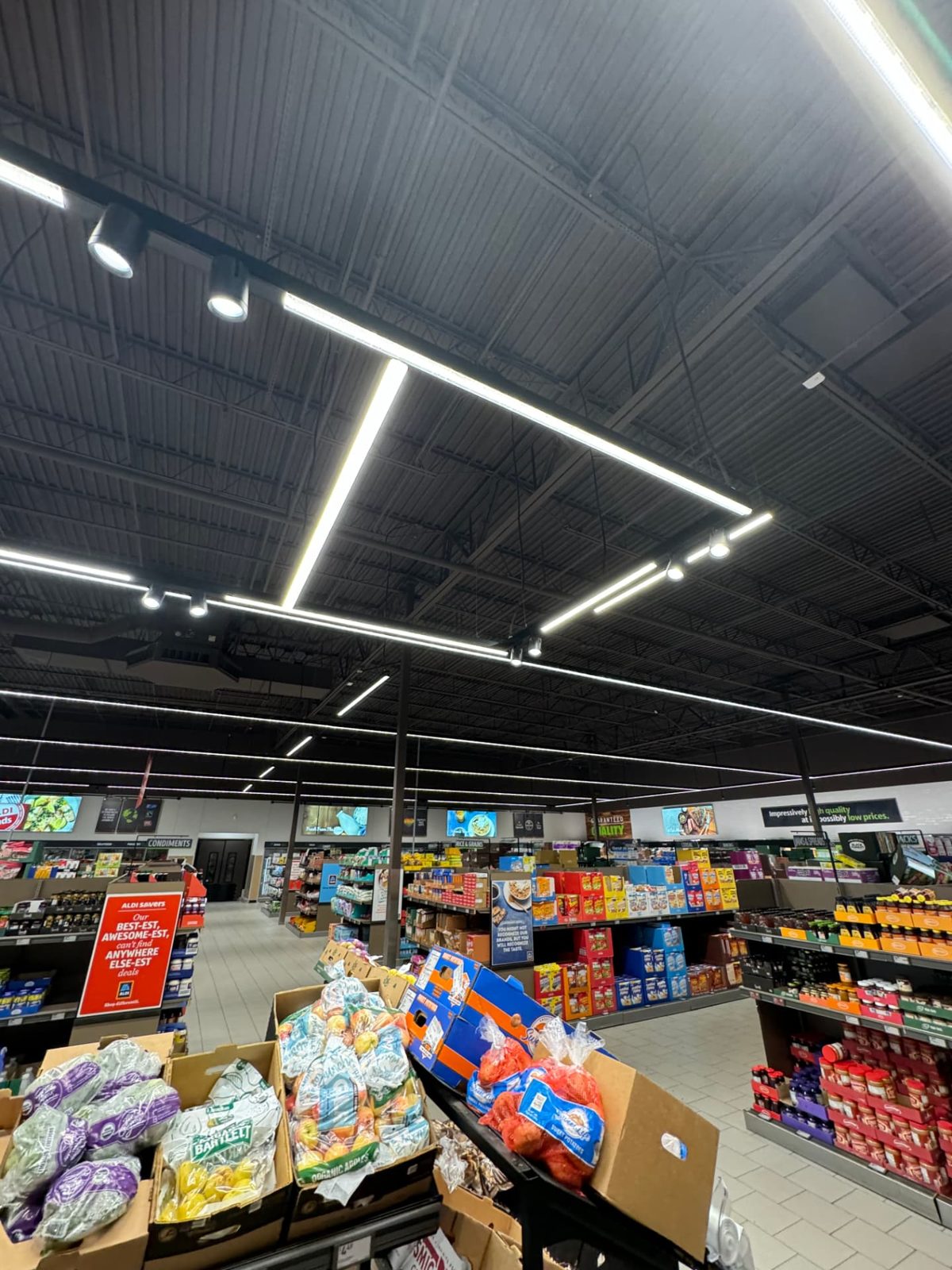 LED lighting retrofit in a Tallahassee grocery store